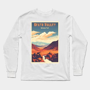 Death Valley National Park Vintage Travel  Poster Long Sleeve T-Shirt